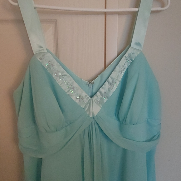Cocktail Dress - Light Blue Chiffon - Picture 2 of 2